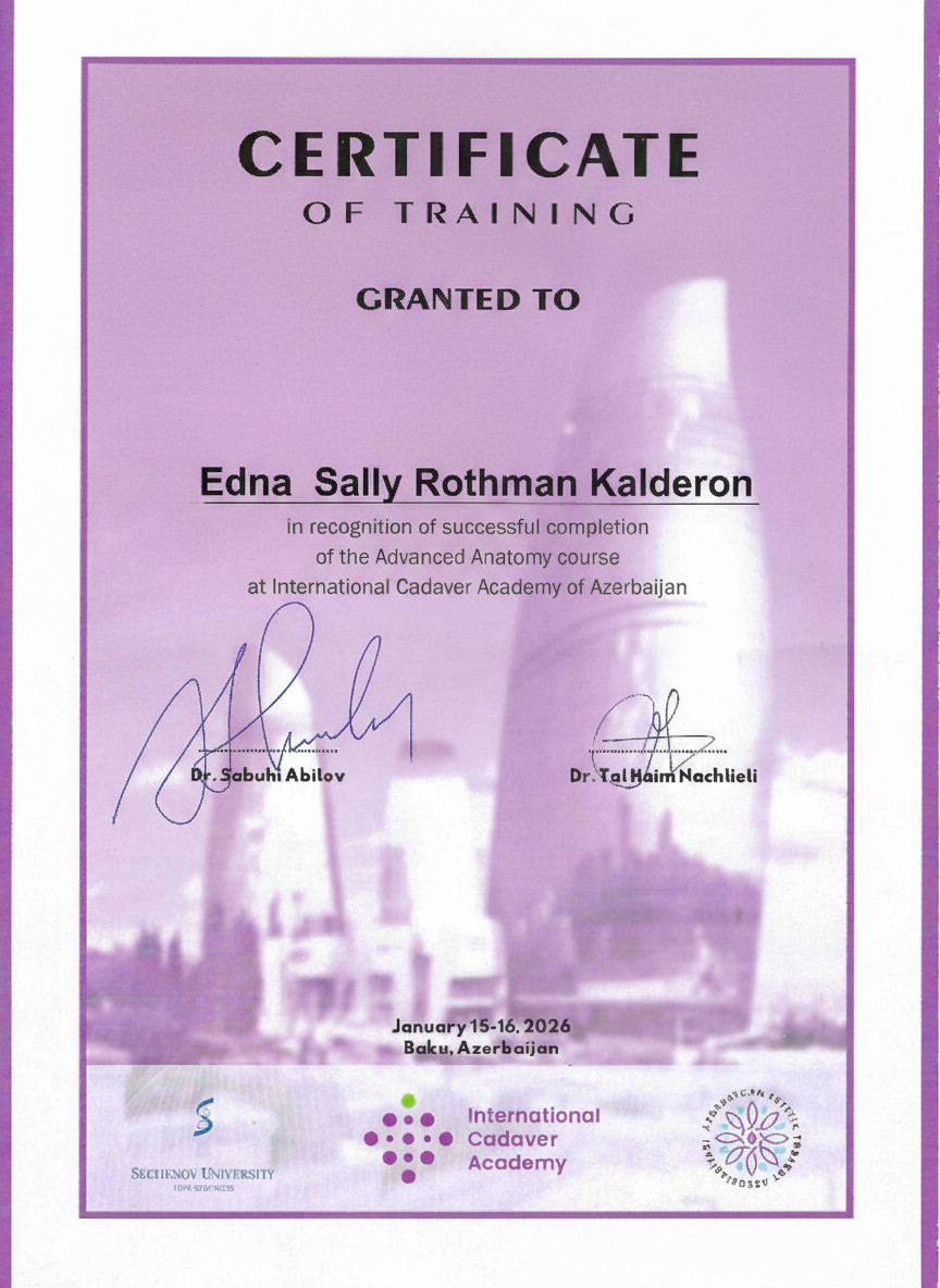 תעודת סיום קורס אנטומיה והכשרה מעשית