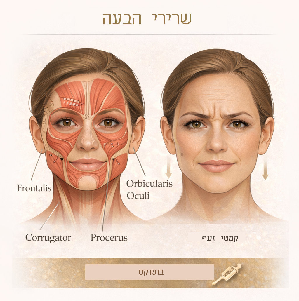Expression muscles and wrinkle formation (English labels)